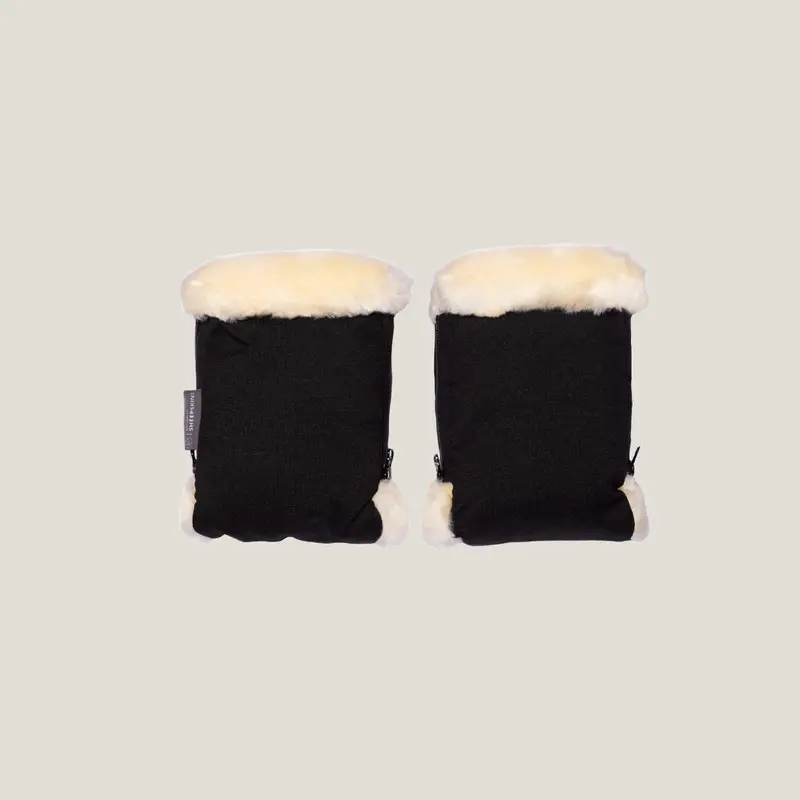Naturally Sheepskins Stroller Hand Mittens - Black