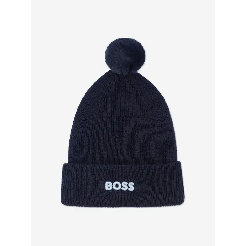 BOSS Baby Boys Bobble Hat in Navy