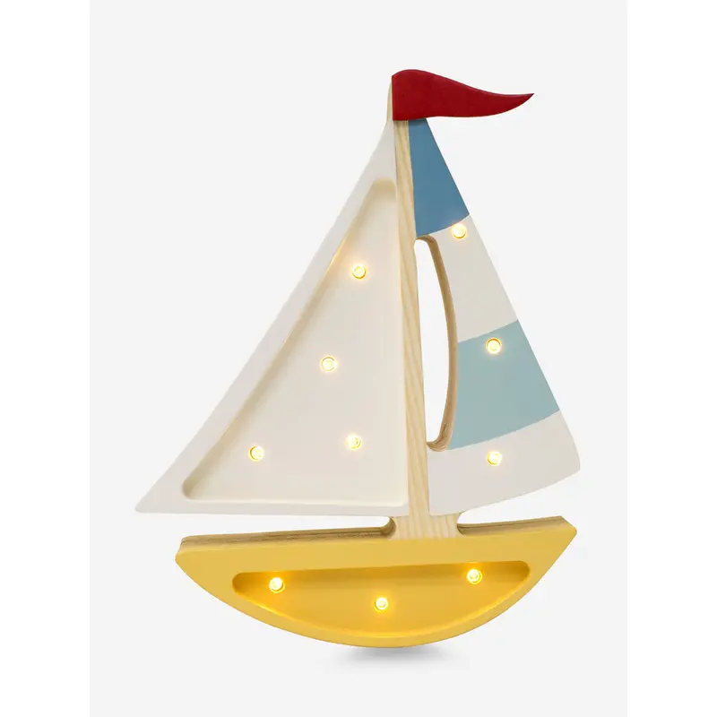 Little Lights Sailboat Lamp in Multicolour (19.5x24x5.5 cm)