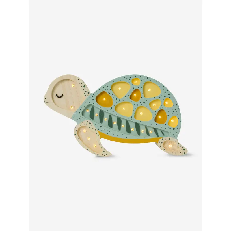 Little Lights Turtle Lamp in Green (22 x 38 x 5.5 cm)