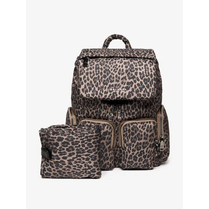 Baby Alto Leopard Changing Backpack in Brown (34cm)