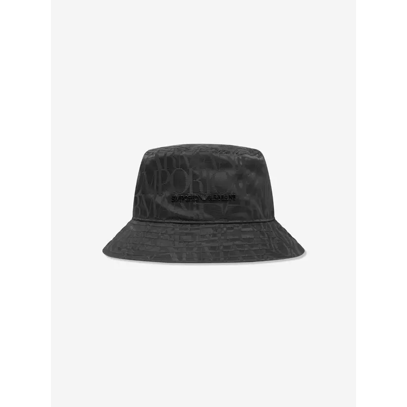 Emporio Armani Boys Logo Bucket Hat in Navy