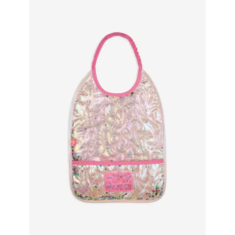 Billieblush Baby Girls Iridescent Quilted Bib in Pink