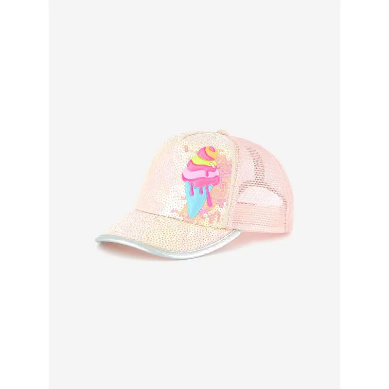 Billieblush Girls Sequin Ice Cream Cap in Pink