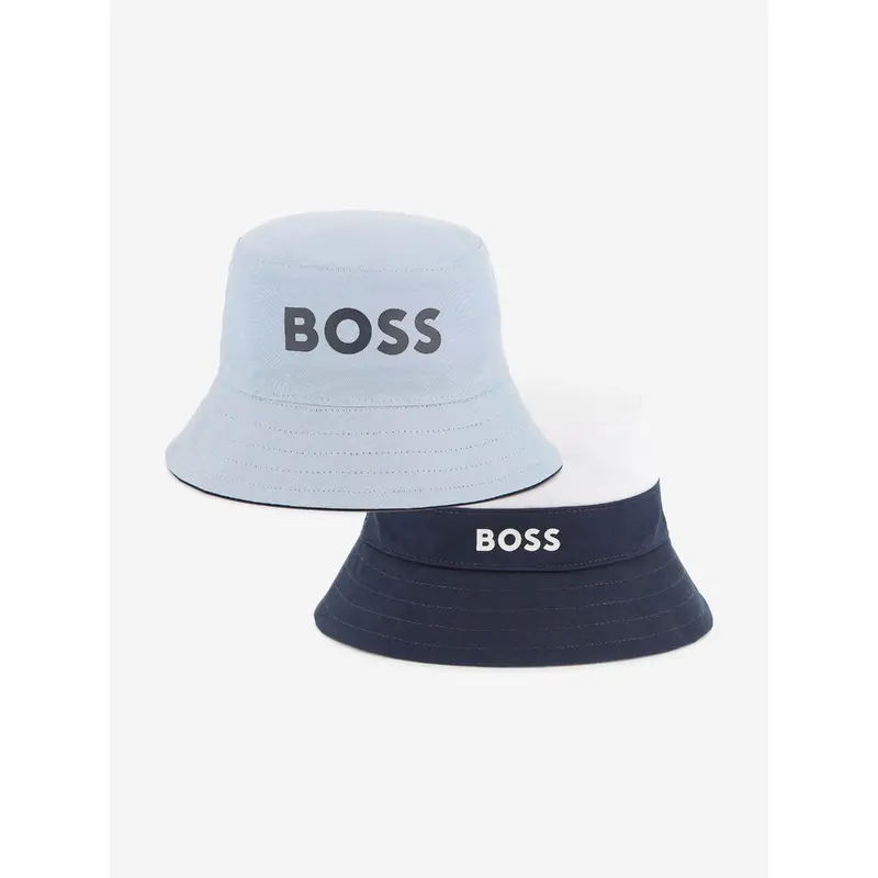 BOSS Baby Boys Reversible Bucket Hat in Blue