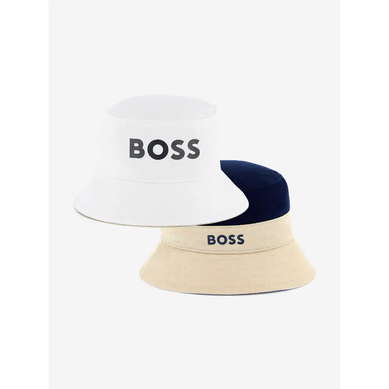 BOSS Baby Boys Reversible Bucket Hat in White