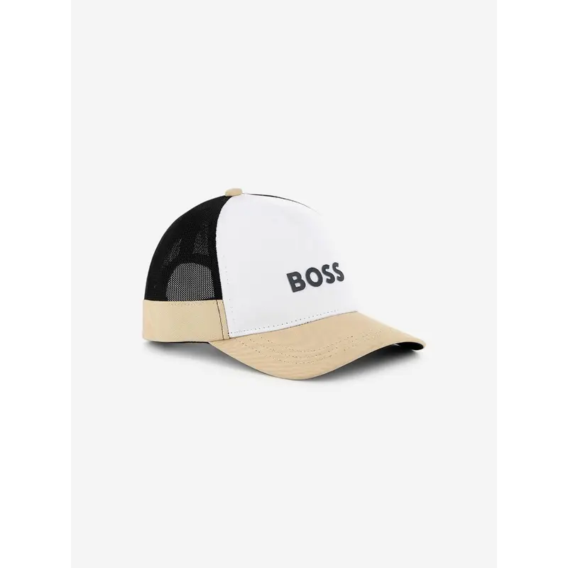 BOSS Boys Logo Cap in Beige