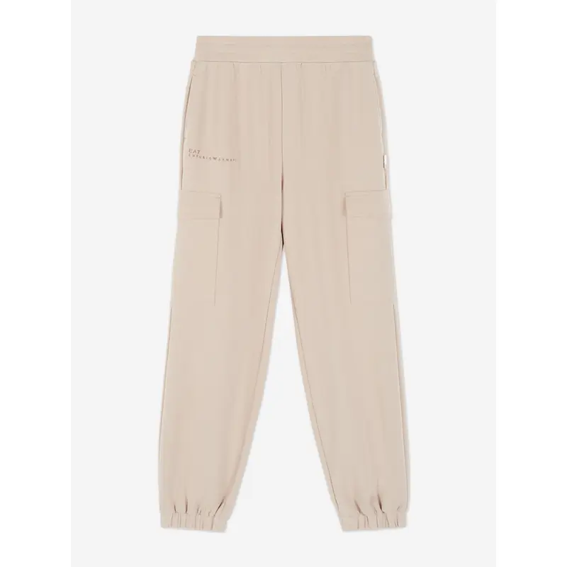 EA7 Emporio Armani Girls Cargo Trousers in Beige