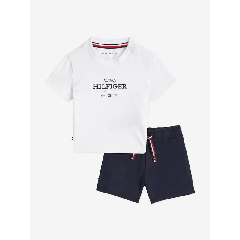 Tommy Hilfiger Baby Monotype T-Shirt and Shorts Set in Navy