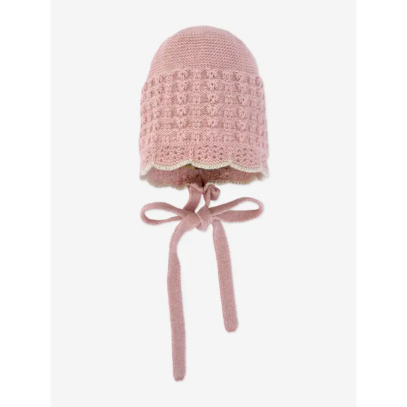 Paz Rodriguez Baby Girls Knitted Bonnet in Pink