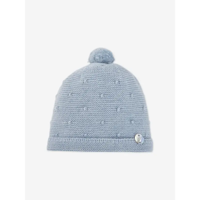 Paz Rodriguez Baby Wool Knit Beanie Hat in Blue