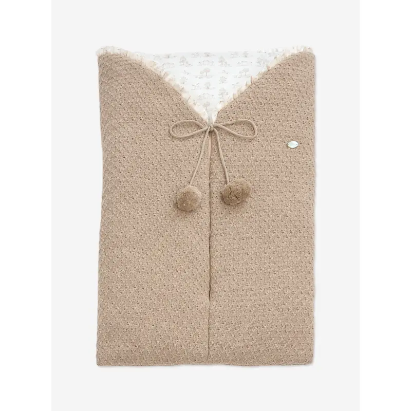 Paz Rodriguez Baby Cotton and Cashmere Knitted Nest in Beige (80cm)