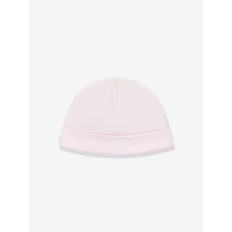 Baby Girls Logo Beanie Hat in Pink