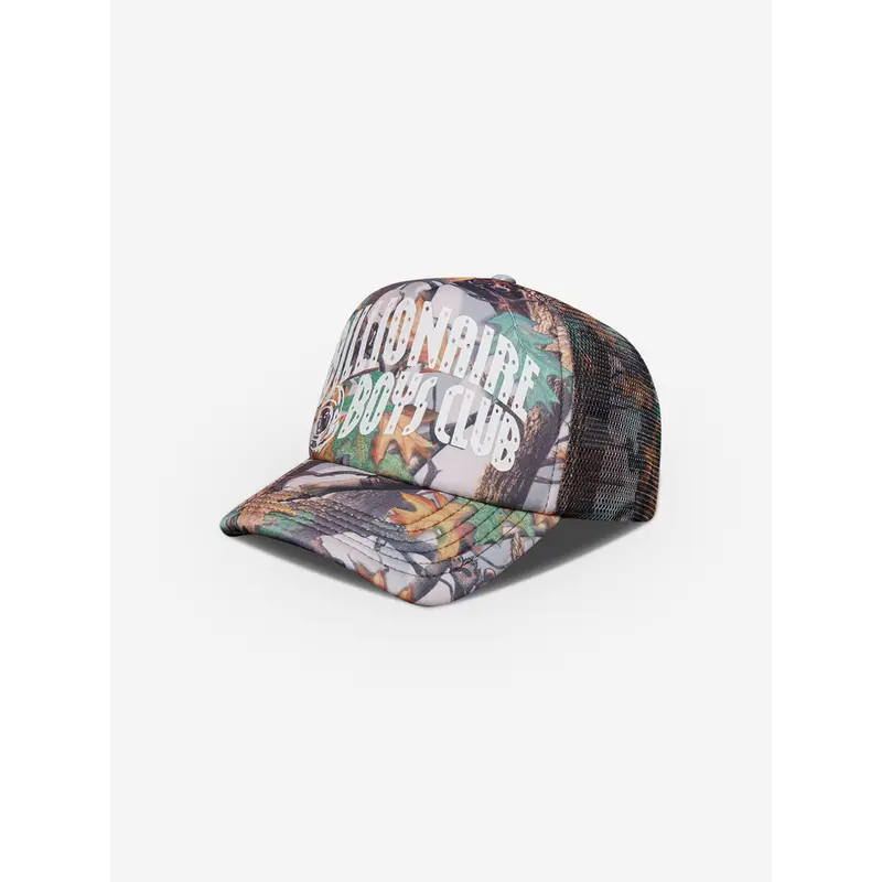 Billionaire Boys Club Boys Tree Camo Arch Logo Trucker Cap in Multicolour