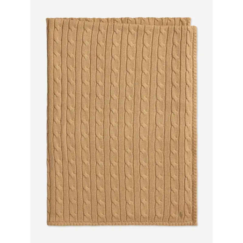 Baby Cable Knit Blanket in Beige (102cm)