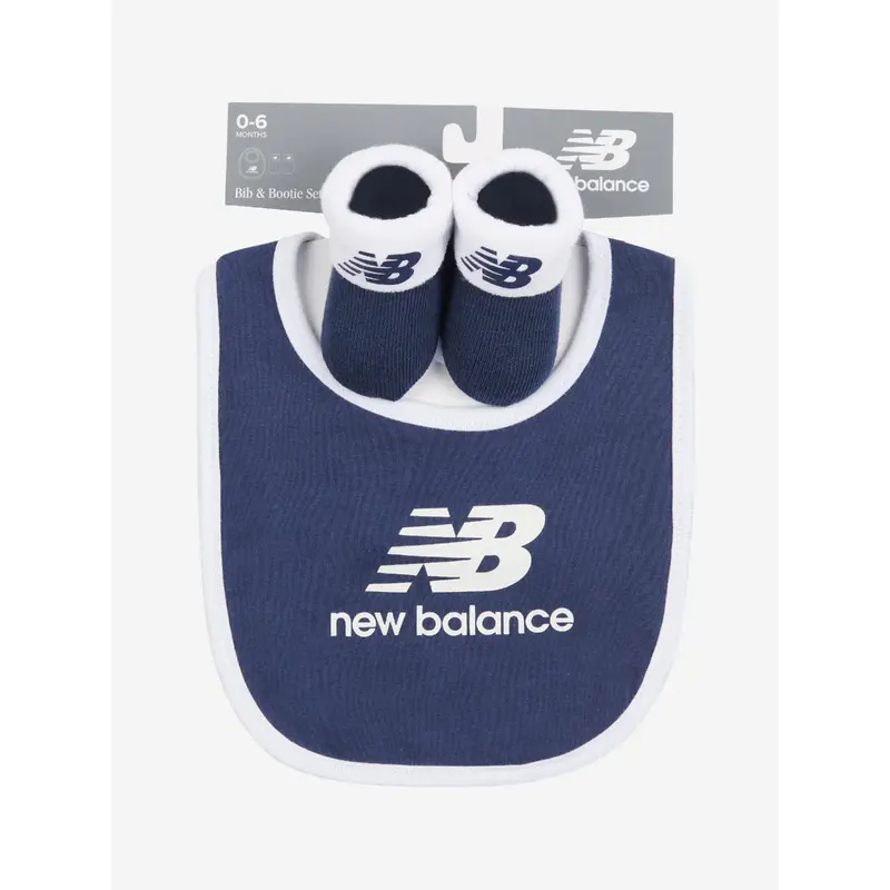 New Balance Baby Boys Bib and Bootie Set in Navy
