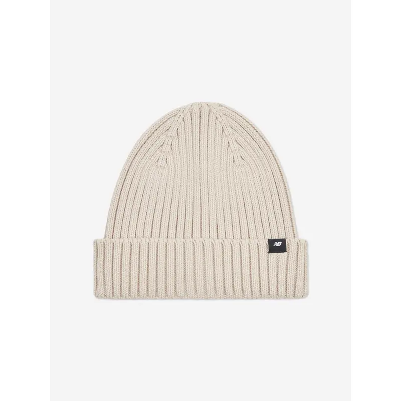 New Balance Boys NB Tab Beanie Hat in Beige