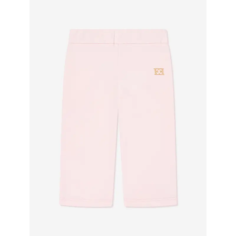 Escada Baby Girls Embroidered Logo Jersey Trousers in Pink