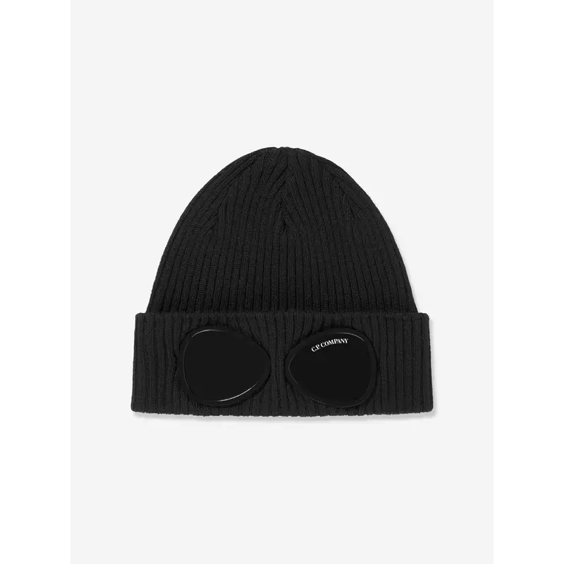 C.P. Company Boys Goggle Beanie Hat in Black