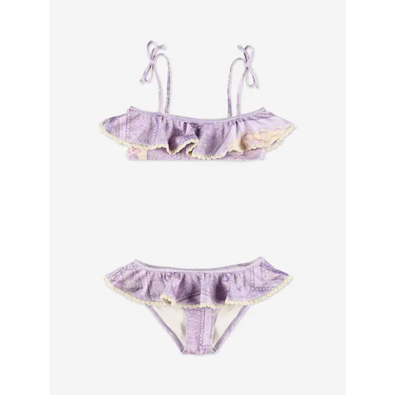 Zimmermann Girls Lucky Trim Bikini in Purple