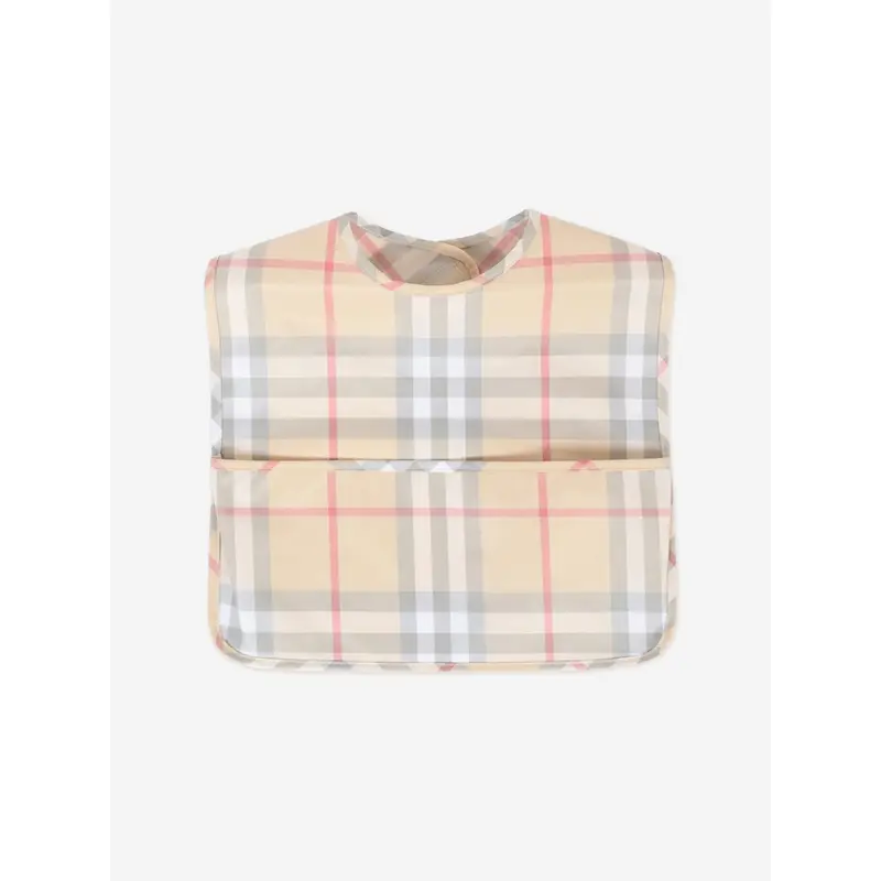 Burberry Baby Pale Check Bib in Beige