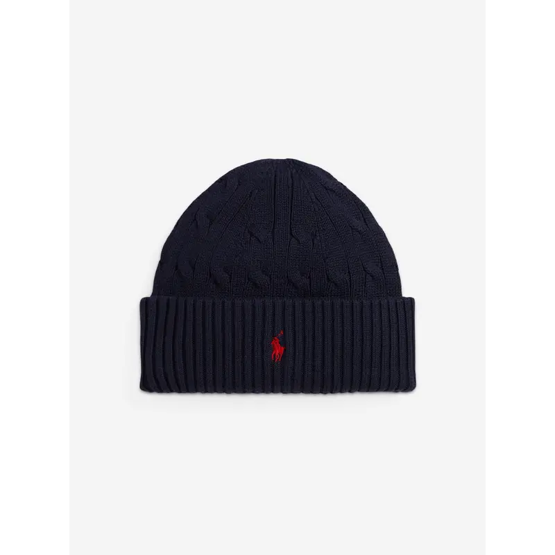 Boys Cable Knit Beanie Hat in Navy