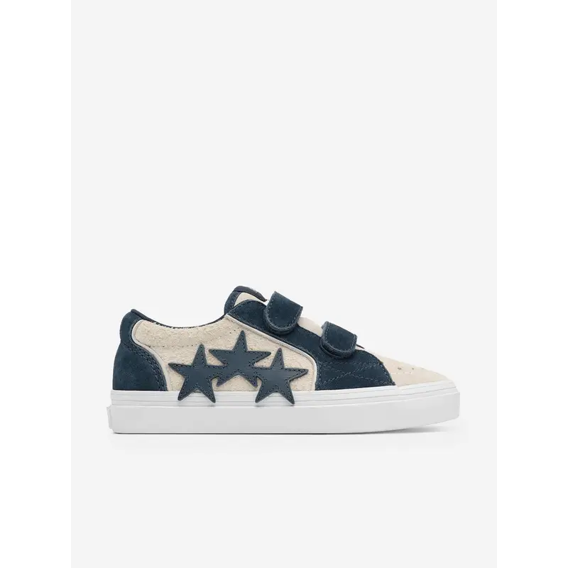 Amiri Kids Leather Sunset Skate Low Trainers in Navy